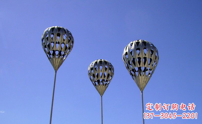 石狮不锈钢气球雕塑把美丽带回大自然