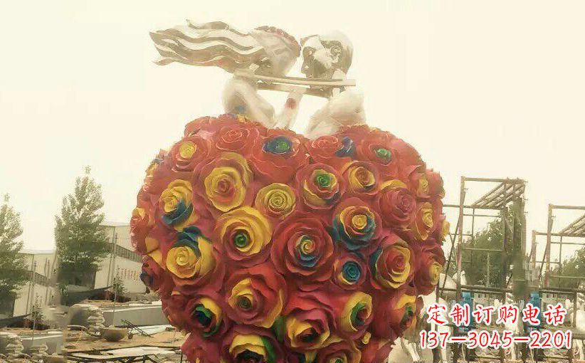 石狮浪漫之美——不锈钢情侣结婚雕塑