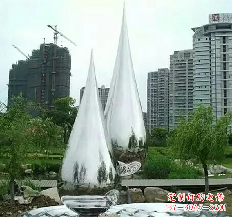 石狮不锈钢水滴拱门雕塑