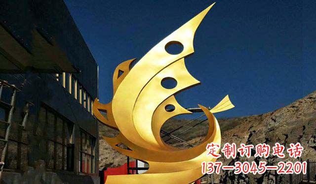 石狮不锈钢铁艺凤凰雕塑精美绝伦