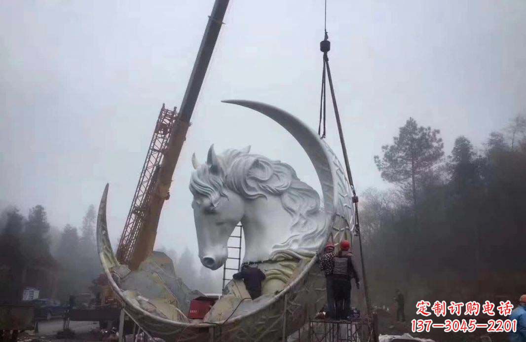 石狮不锈钢月亮雕塑