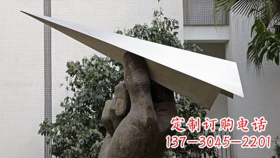 石狮不锈钢纸飞机雕塑令人惊叹的艺术绝活