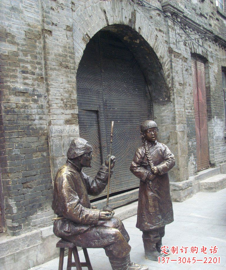 石狮二胡铜雕艺术形式的精髓