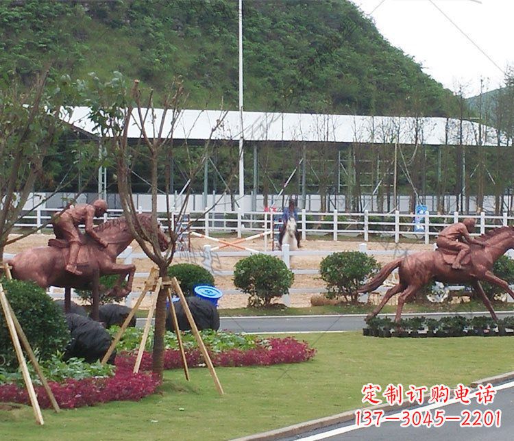 石狮雕塑艺术以马为主题的铜雕摆件
