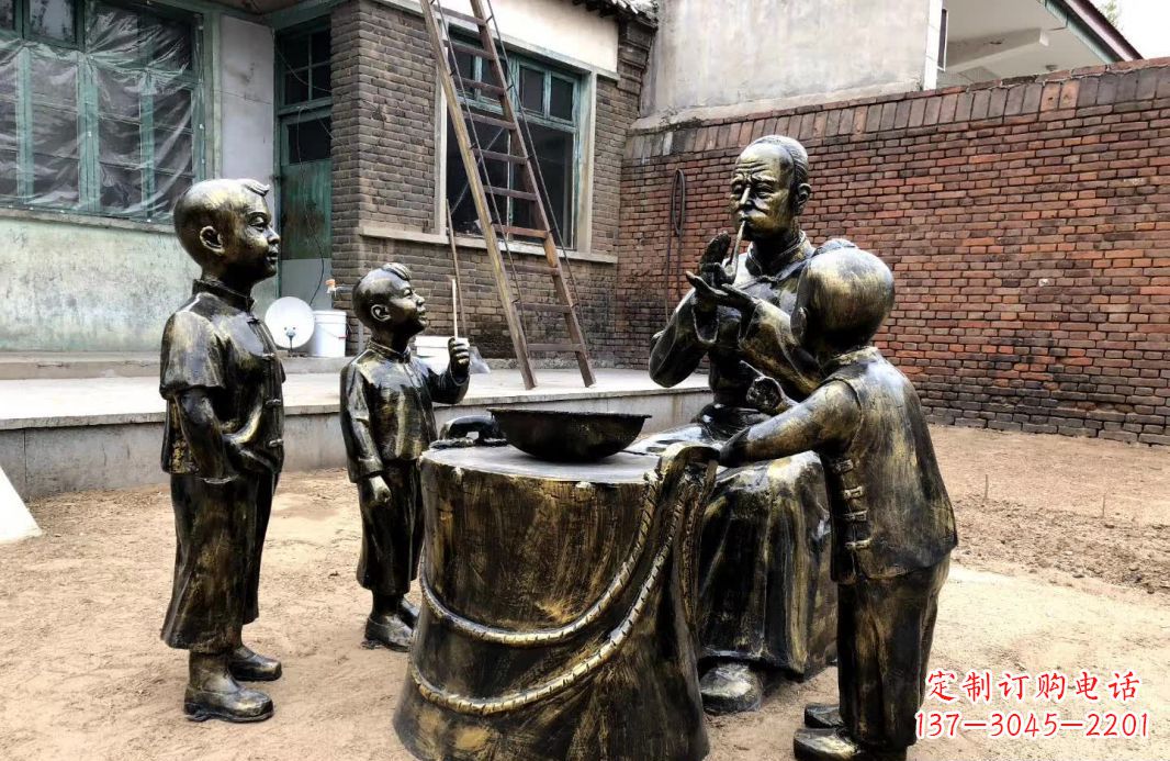 石狮糖人雕塑缅怀中国传统文化