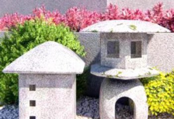 石狮草坪大理石石灯雕塑的传统文化