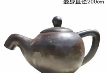 石狮青铜茶壶雕塑——彰显传统文化的艺术精髓