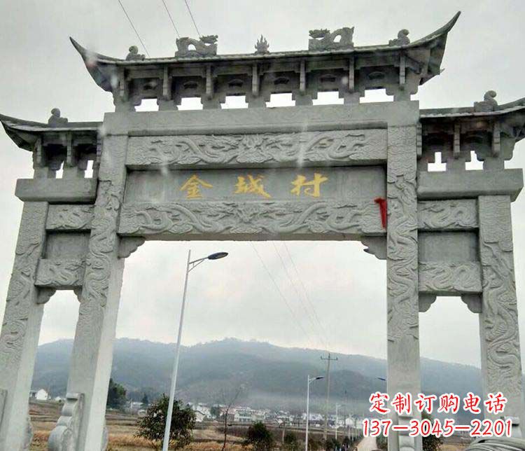 石狮该牌坊雕塑。