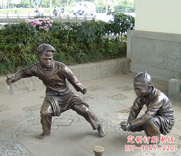 石狮陀螺雕塑一种古老的传统技艺