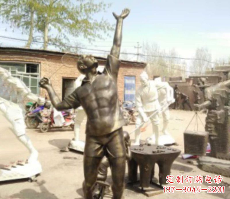 石狮羽毛球雕塑传承运动精神