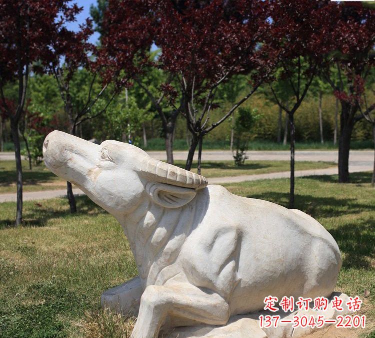 石狮大理石动物雕塑传承文化的艺术精品