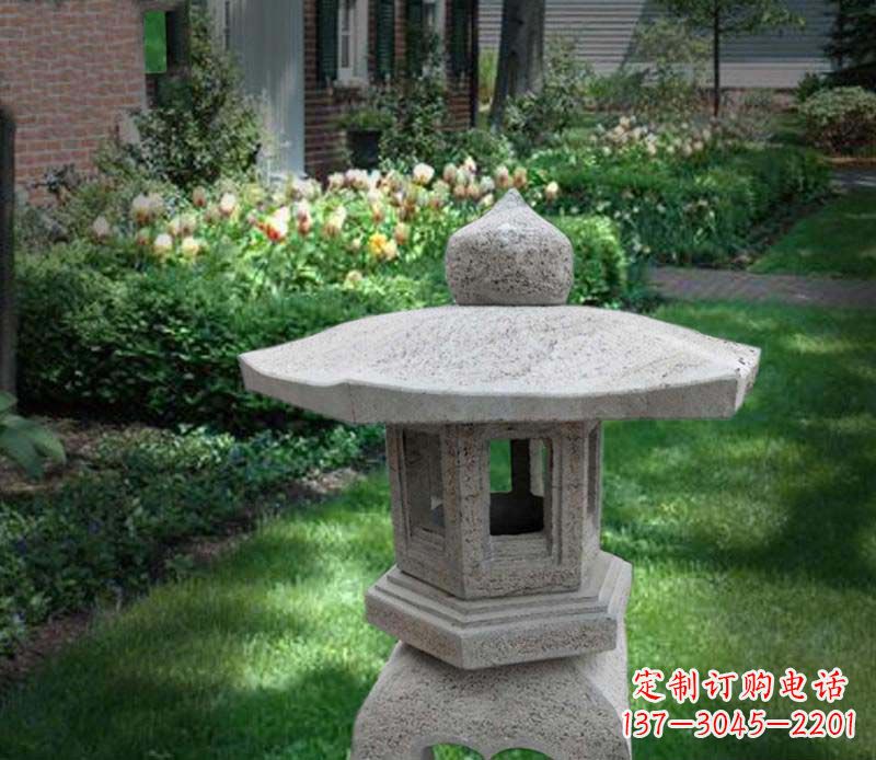石狮大理石宫灯雕塑