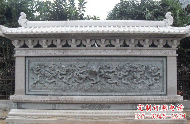 石狮大理石九龙壁雕塑