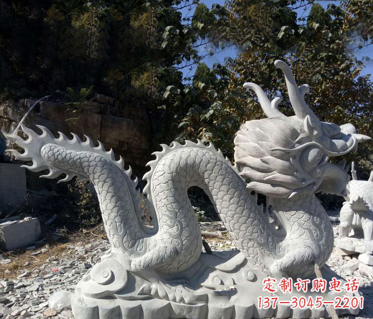 石狮精美大理石龙雕塑