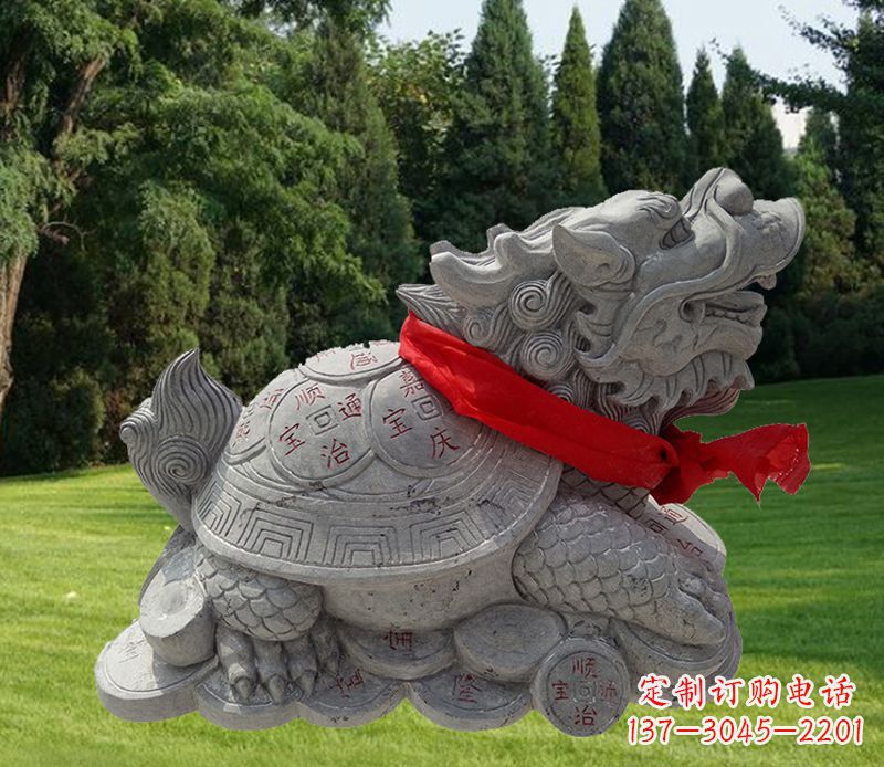 石狮古典铜质龙雕塑