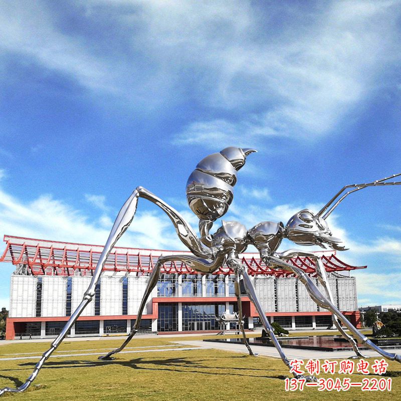 石狮大型不锈钢蚂蚁雕塑精工制作,绵延传奇