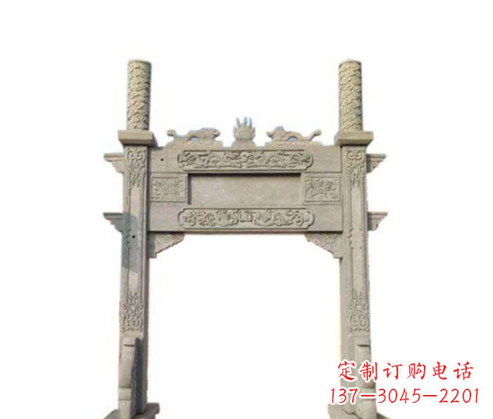 石狮产品名称中领雕塑-牌坊石雕