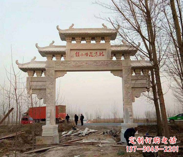 石狮大理石牌坊石雕