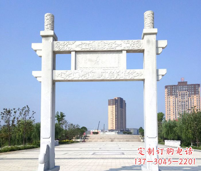 石狮石牌楼雕塑——精美的浓缩艺术