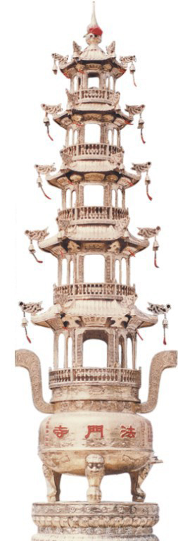 石狮传统工艺艺术精品法门寺铜香炉雕塑