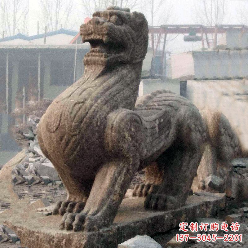 石狮仿古狴犴青石雕塑