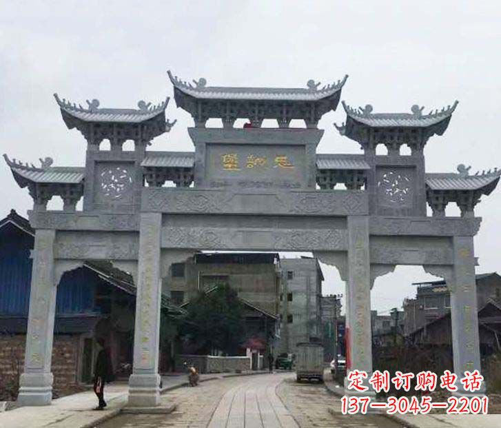 石狮精美牌坊石雕