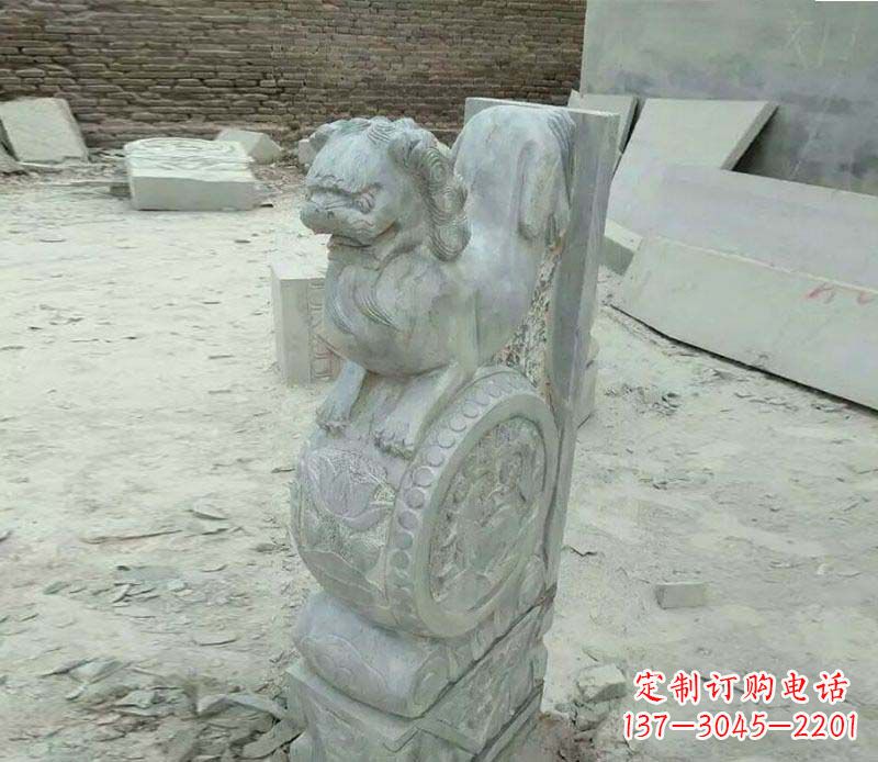 石狮仿古石门墩招财抱鼓石石雕