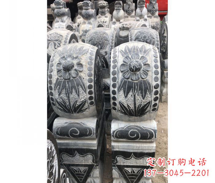 石狮仿古石门墩镇宅抱鼓石雕塑