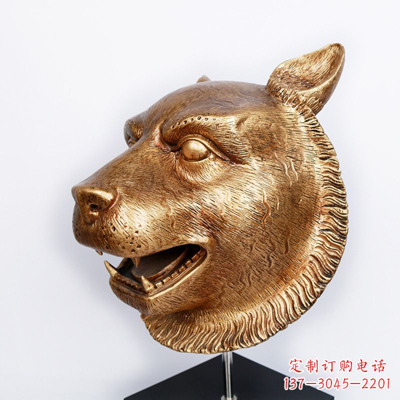 石狮玻璃钢雕刻虎头