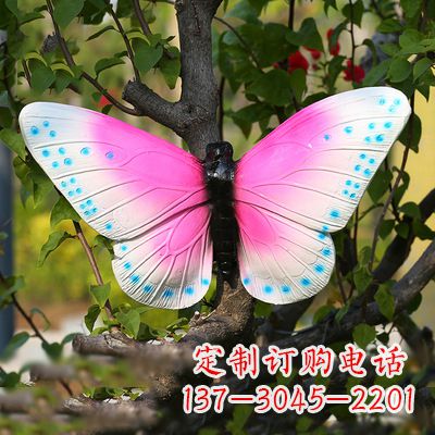 石狮粉红蝴蝶塑像——引领你的精灵之旅
