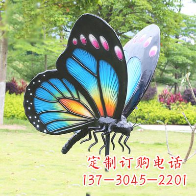石狮蓝蝴蝶雕塑-让你的室内空间焕发生机
