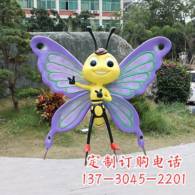石狮仿真蝴蝶雕塑,精致多彩、灵动优雅