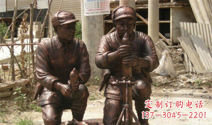 石狮英勇勇士铜雕