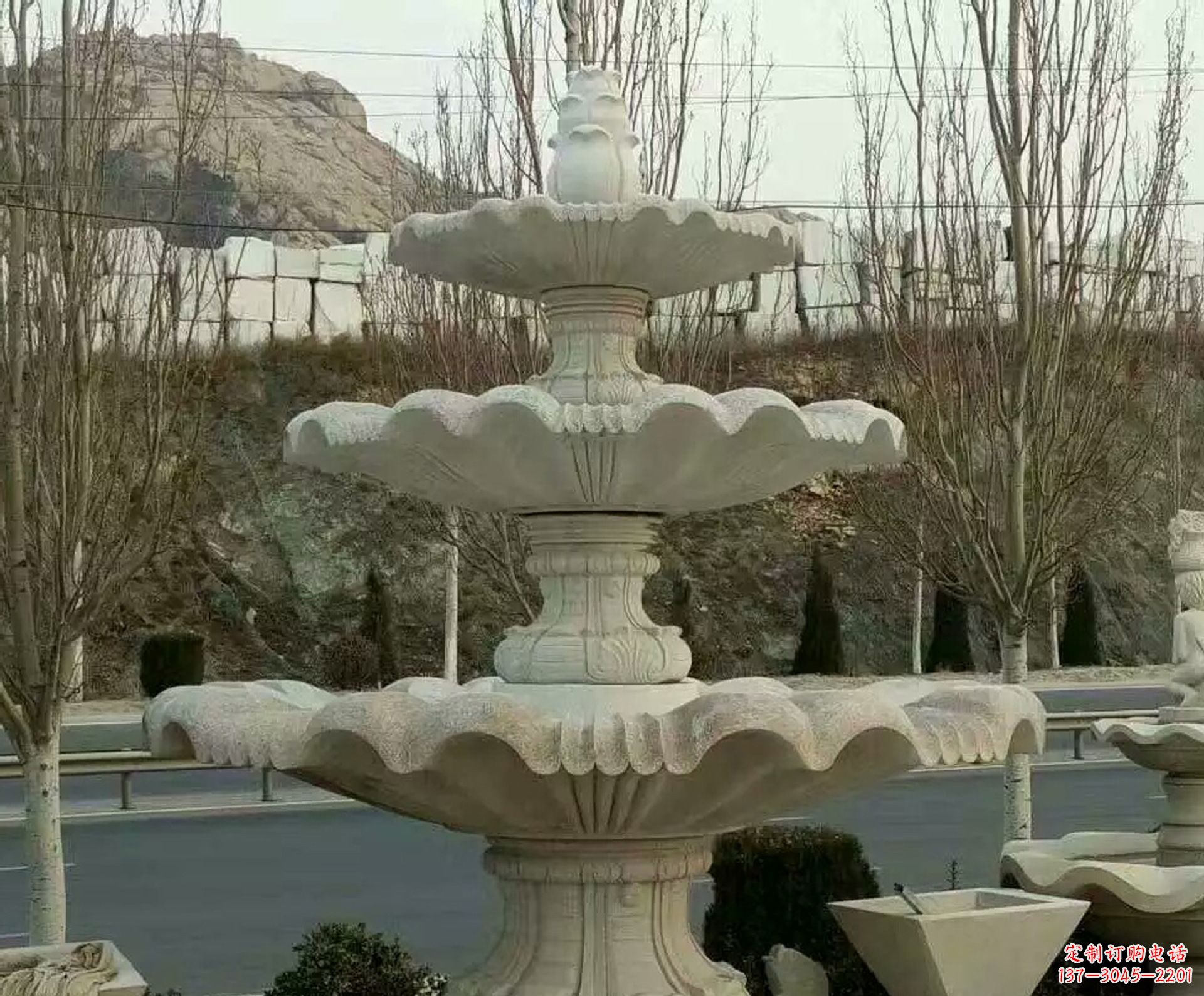 石狮风水球假山