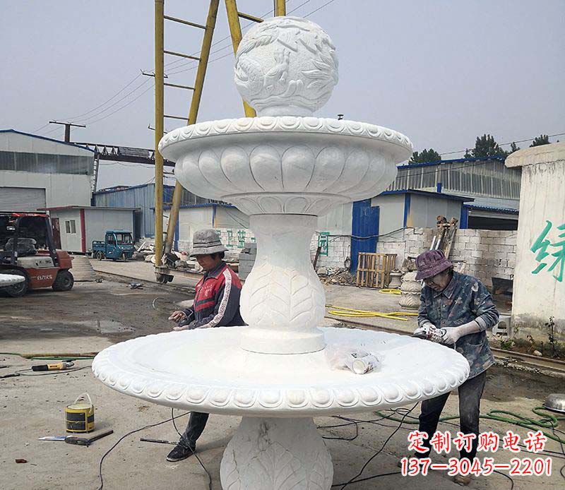 石狮风水球喷泉石雕塑