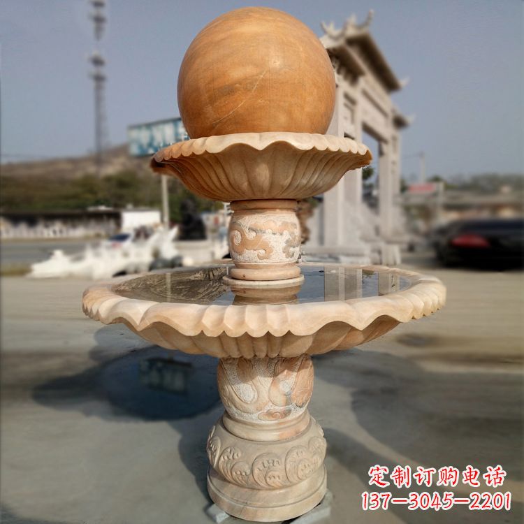 石狮风水球石雕塑