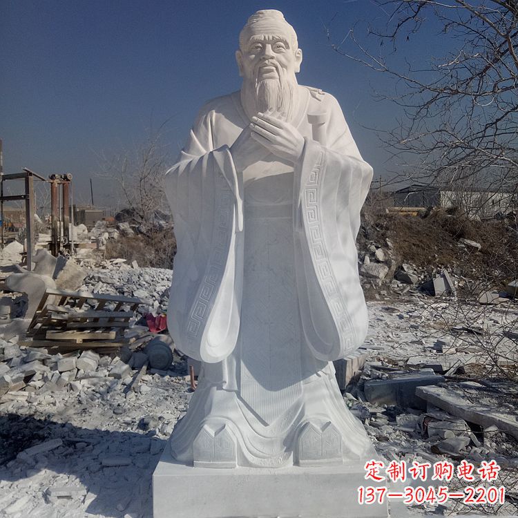 石狮夫子庙孔子青铜雕像