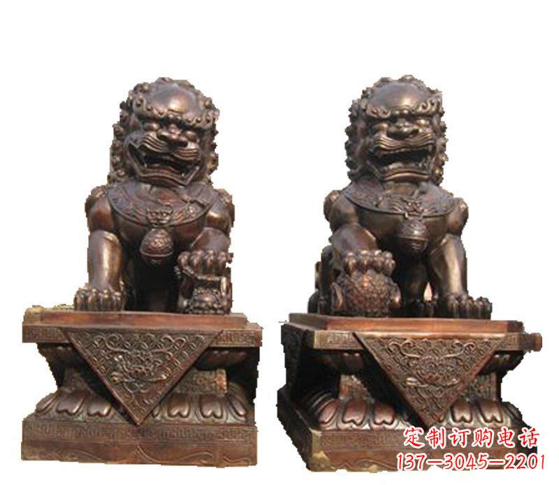 石狮公司汇丰狮子铜雕塑摆件 (2)