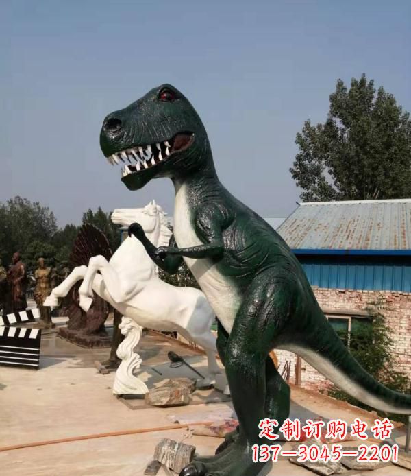 石狮玻璃钢仿真恐龙雕塑