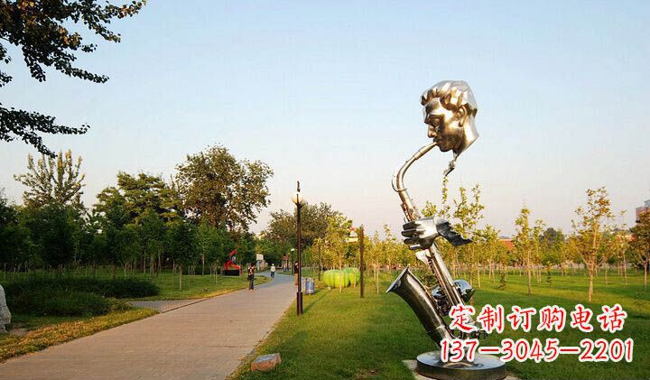 石狮不锈钢萨克斯抽象雕塑
