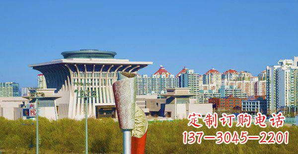 石狮高端特色不锈钢抽象火炬雕塑