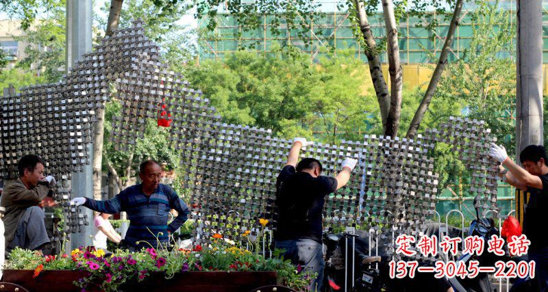 石狮中领雕塑 - 动物抽象不锈钢雕塑
