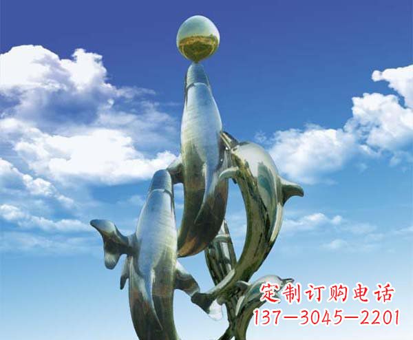 石狮有定制|不锈钢|大型海豚雕塑