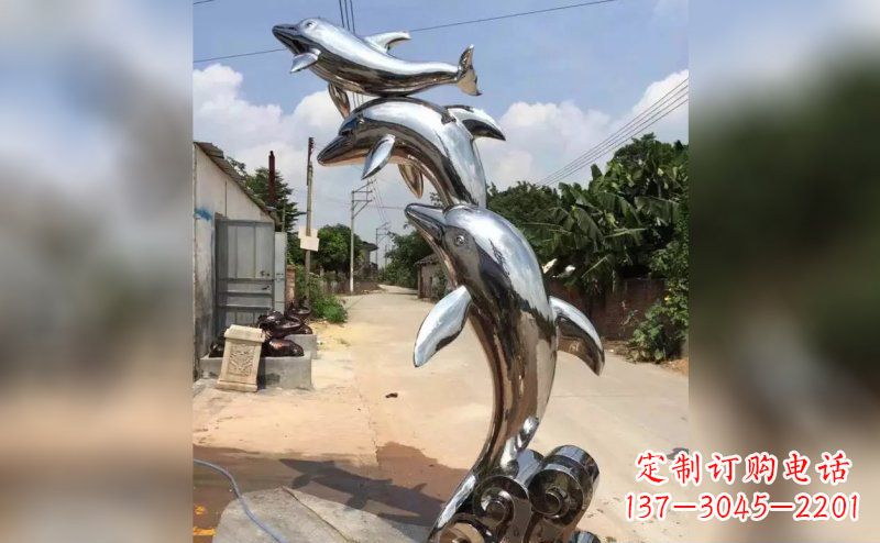 石狮产品名称优雅海豚雕塑