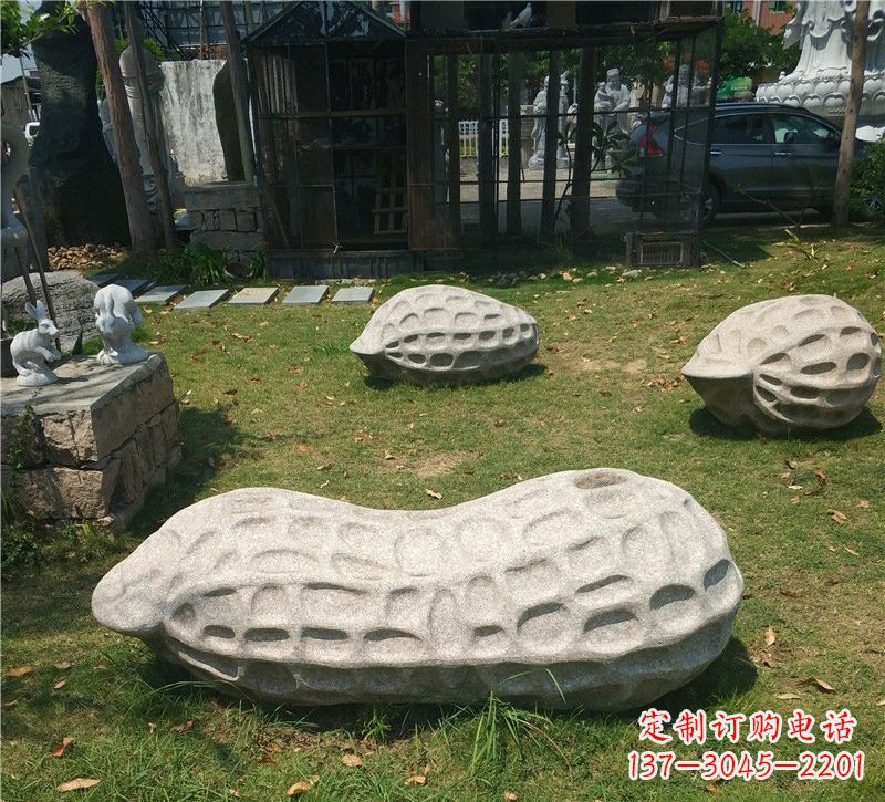 石狮精美大理石花生雕塑