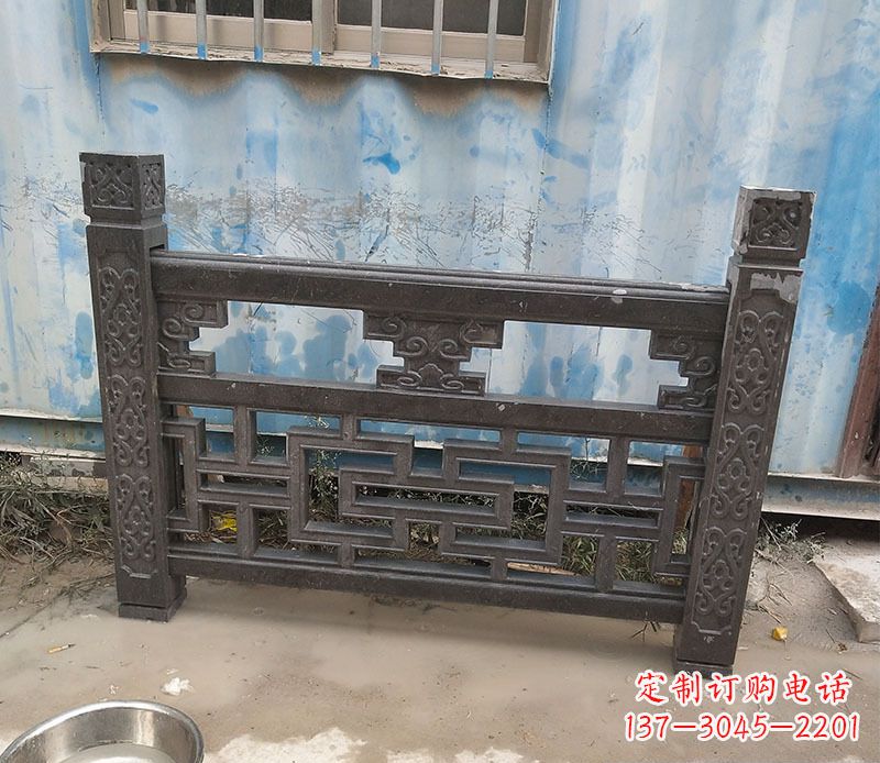 石狮集乐馆大理石栏板雕塑