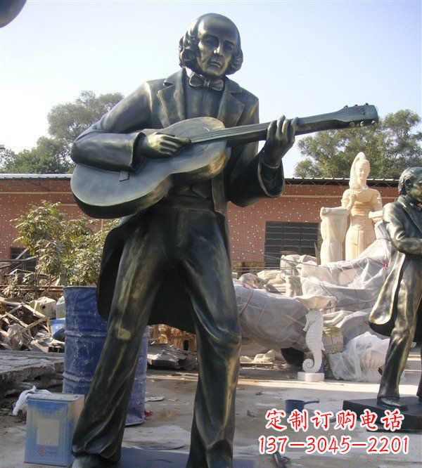 石狮高端精致吉他雕塑