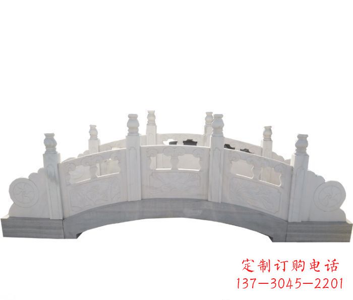 石狮精美汉白玉石拱桥雕塑