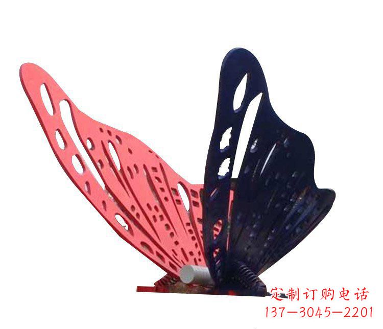 石狮精致纯粹,不锈钢蝴蝶雕塑