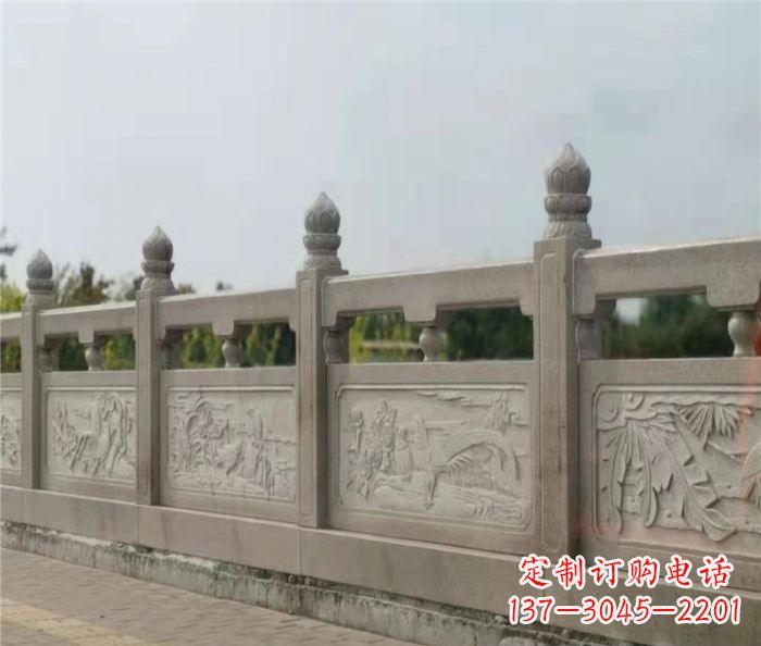 石狮泰山大理石浮雕栏板雕塑